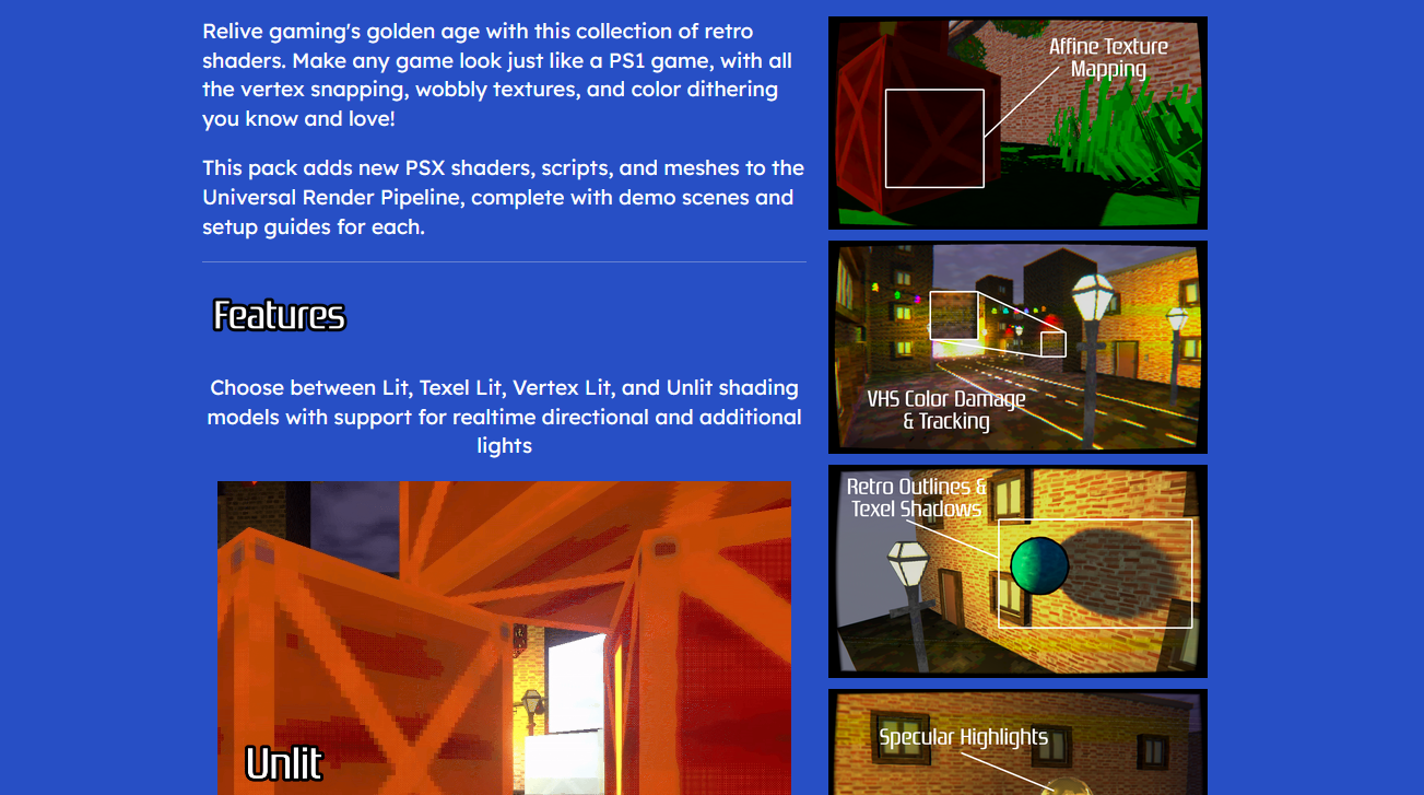 itch.io page for Retro Shaders Pro. itch.io page for Retro Shaders Pro.