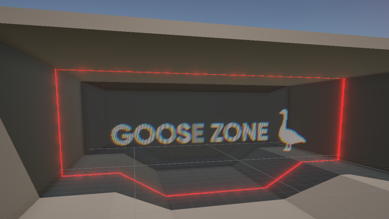 A hologram with a base texture whose RGB components are separating slightly. Scanlines already make the effect look lo-fi.