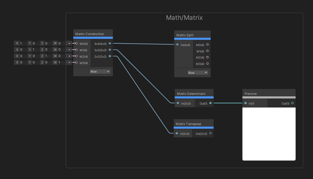 Math/Matrix Nodes.