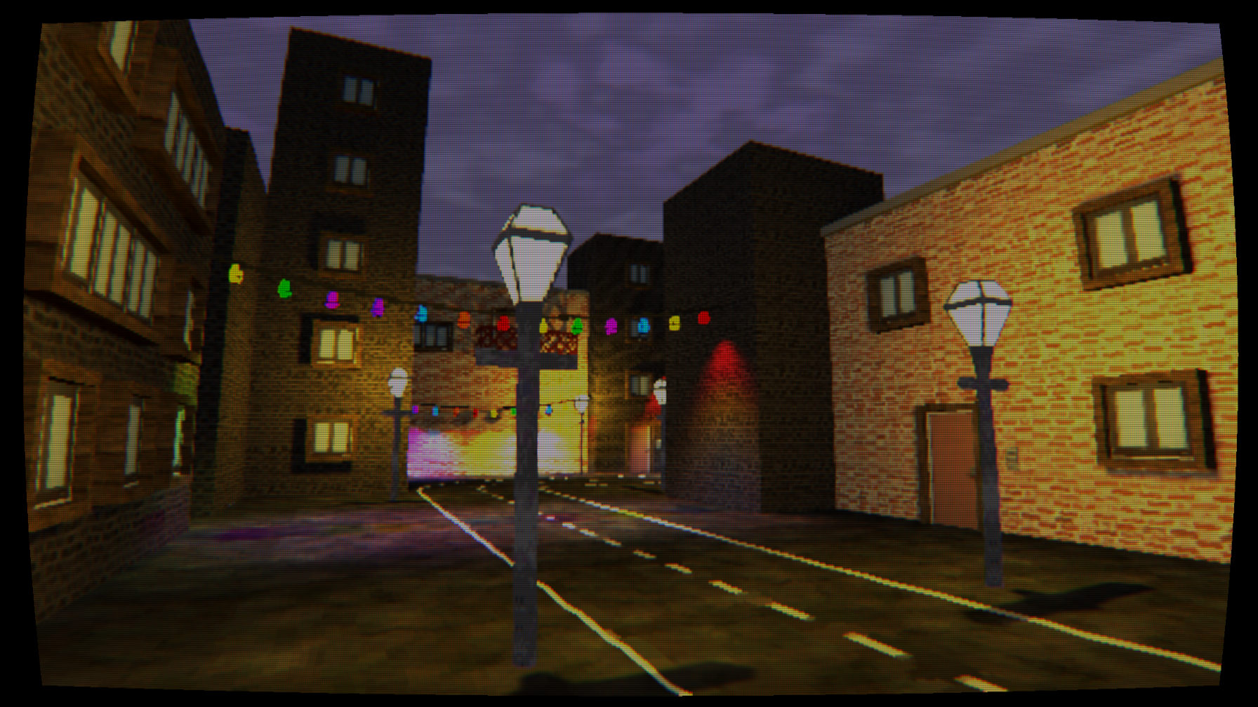 A demo scene showing off PSX-style shader effects.
