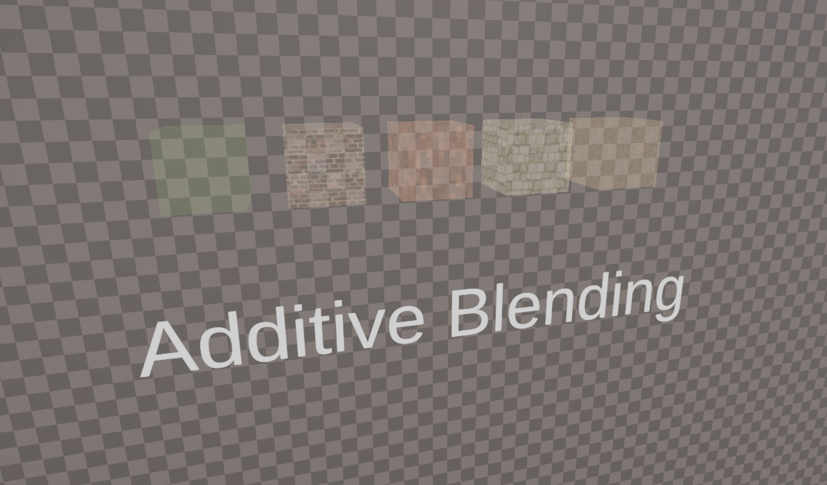 Cubes using additive blending. Cubes using additive blending.