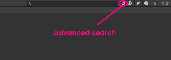 Opening up the advanced search window. Opening up the advanced search window.