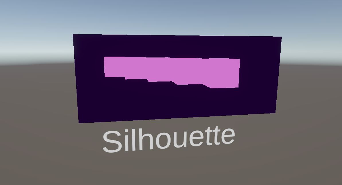 Silhouette effect with linear depth. Silhouette effect with linear depth.