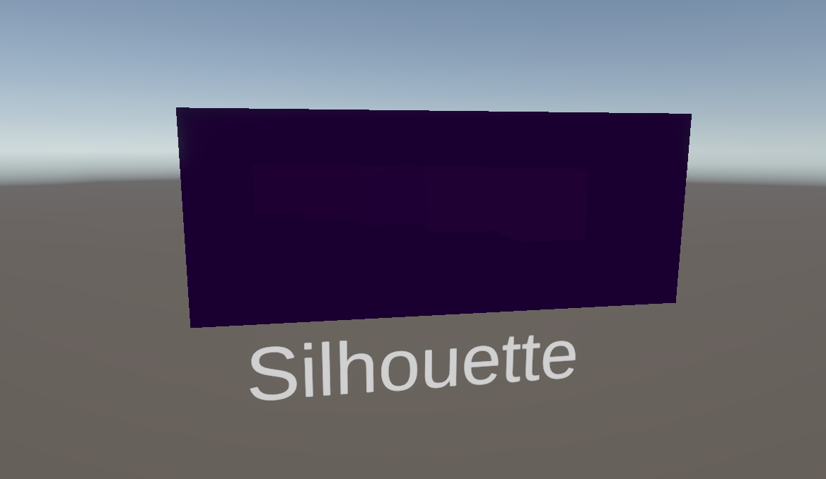 Silhouette effect with raw depth. Silhouette effect with raw depth.