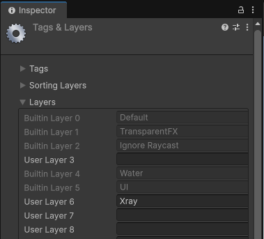 Adding an x-ray layer to the layer list. Adding an x-ray layer to the layer list.