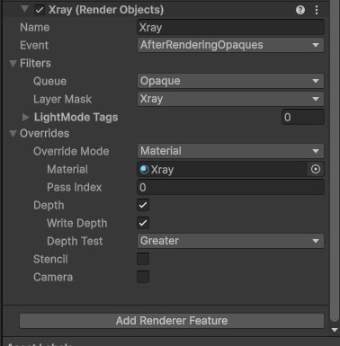 Using Render Objects for an X-ray effect. Using Render Objects for an X-ray effect.