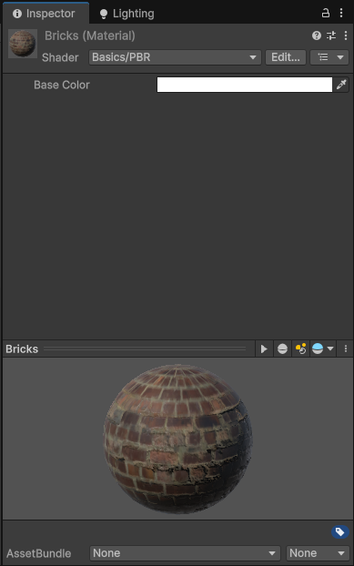 A custom editor which shows just the Base Color property.