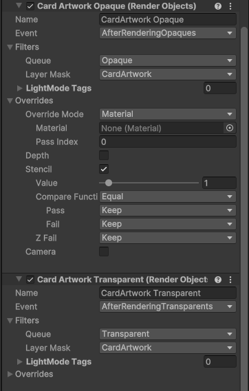 Adding layers back with Render Objects.