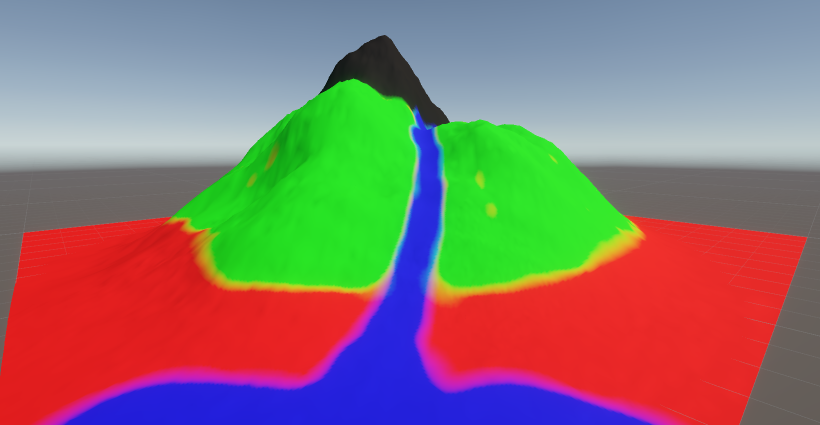Displaying the terrain control weights.